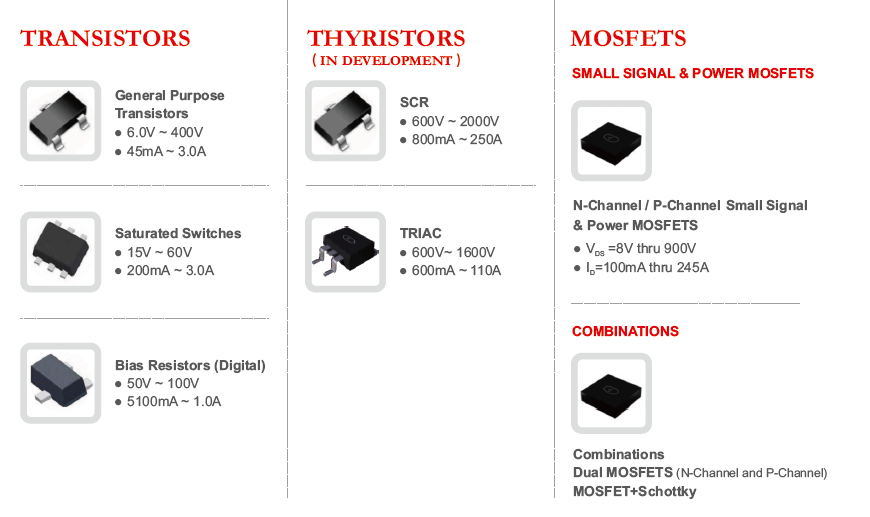 三极管 桥堆 MOS管